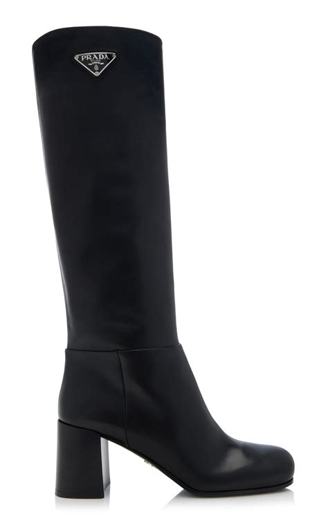 stivali prada 1w9309|Stivali Leather Knee Boots By Prada .